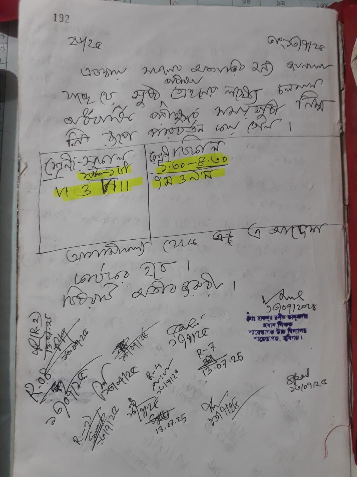 অর্ধ বার্ষিক পরীক্ষা সংক্রান্ত নোটিশ